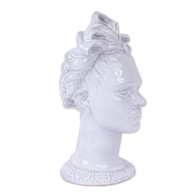 Novica Handmade Portrait Of Frida Ceramic Vase