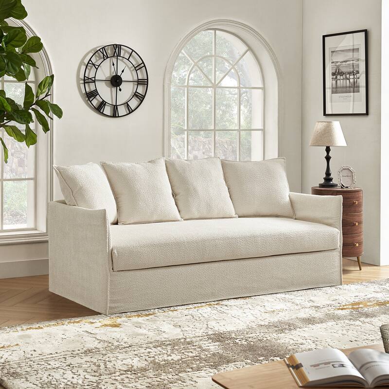 Gottfried 80" Slipcovered Sofa with Two Slipcovers by HULALA HOME