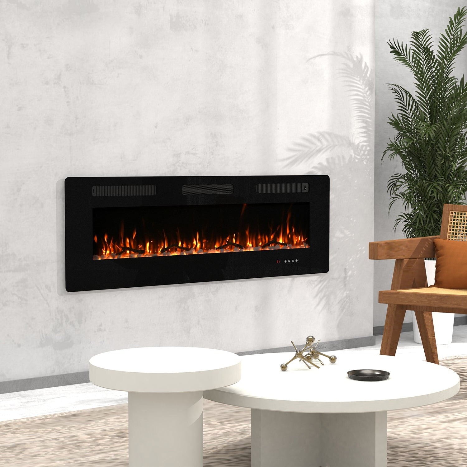 60 Electric Fireplace Recessed 3.86 Ultra Thin Insert - On Sale - Bed  Bath u0026 Beyond - 31136093