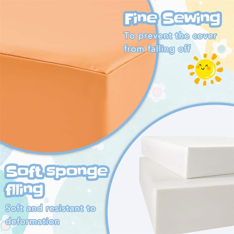 6 Piece Soft Climb and Crawl Foam Playset for Kids