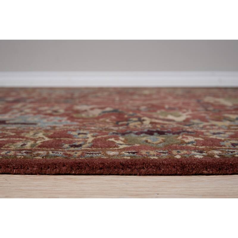 Home Decor Rust Hand-Tufted Wool Morris Rug by EORC Luxurious and ...