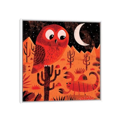 iCanvas "Desert Owl And Scorpion" by Gareth Lucas Framed Canvas Print