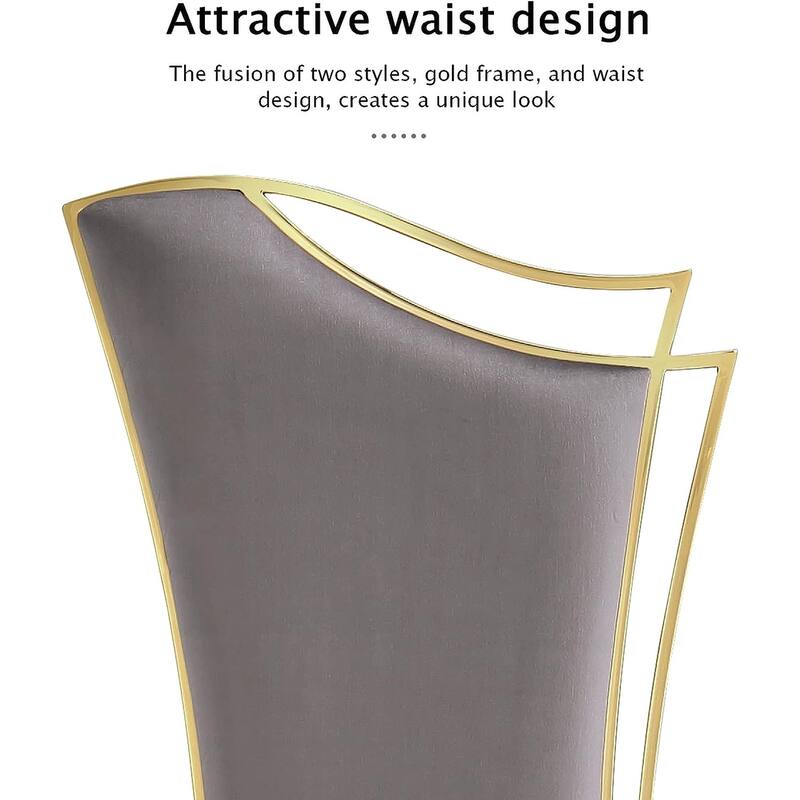 Luxury Upholstered Dining Chairs with Stylish Streamlined High Back with Cabriole X-Shaped Legs