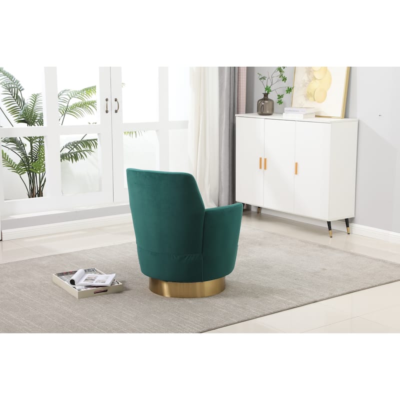 Velvet Swivel Barrel Chair, Swivel Accent Chairs Armchair