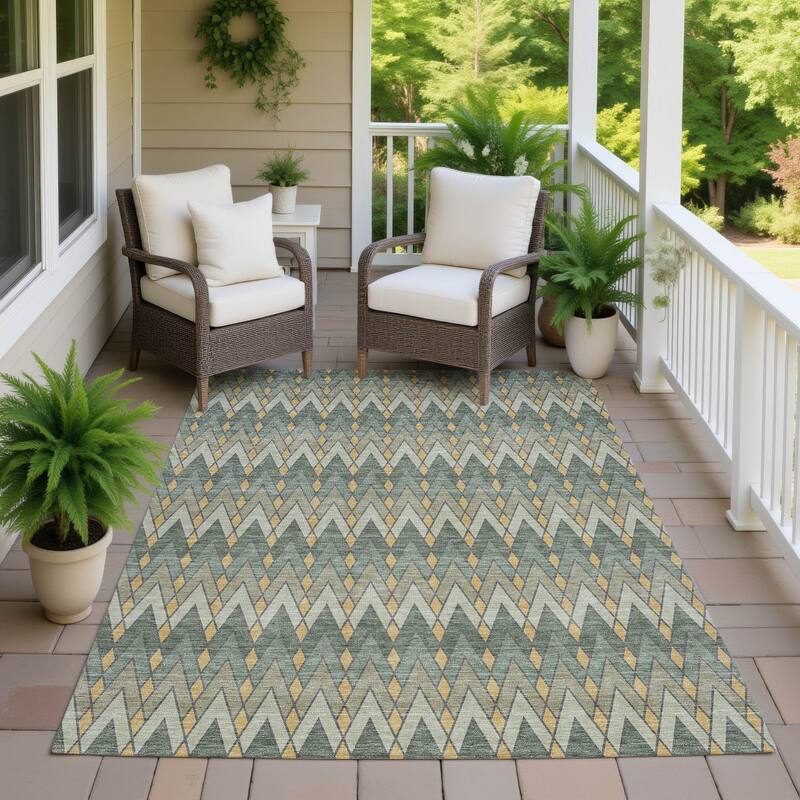 Machine Washable Indoor/ Outdoor Modern Baxter Chantille Rug