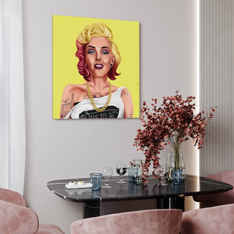Empire Art Direct Hip Marilyn Monroe Printed Tempered Glass Wall Art - Multi-Color