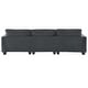 preview thumbnail 17 of 55, Roomfitters 100 x 59" Modern Convertible L-Shaped Sectional Sofa with Free Pillows, 4-Seat Suede Velvet Sleeper Sofa