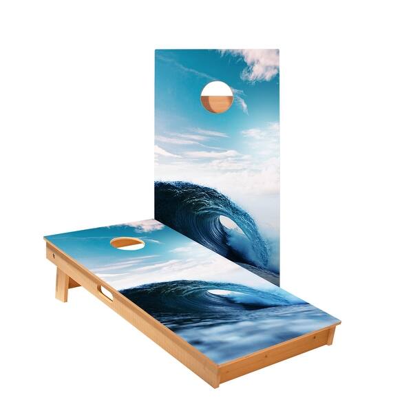 slide 2 of 5, Ocean Wave Cornhole Boards NO Bags - Add Board Lights