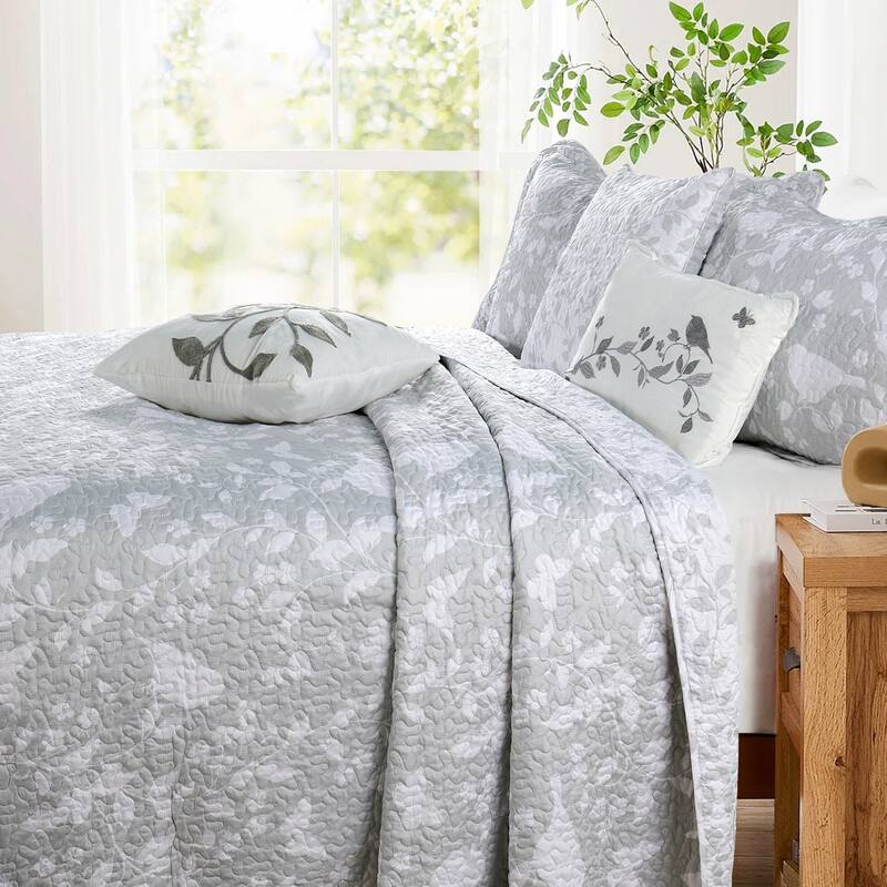 Serenta Birdsong 6-piece Quilted Bedspread Coverlet Set