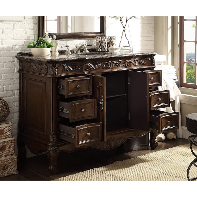 42" Benton Collection Baltic Brown Beckham Bathroom Sink Vanity