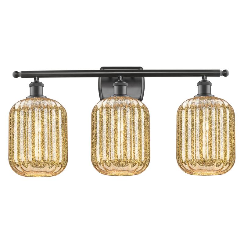 Innovations Lighting Endless Possibilities Ballston - Preston - 3 Light 27" Jar Shade Bath Vanity Light - Mercury/Oil Rubbed Bronze