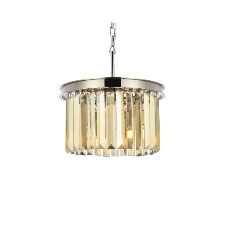 Royce Edge 3-Light Polished Nickel Pendant