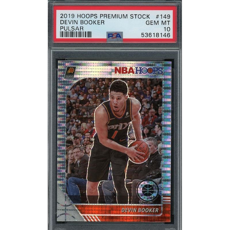 Devin Booker 2019 Hoops Premium Stock Pulsar Basketball Card #149 PSA 10 - 8'6" x 11'6"