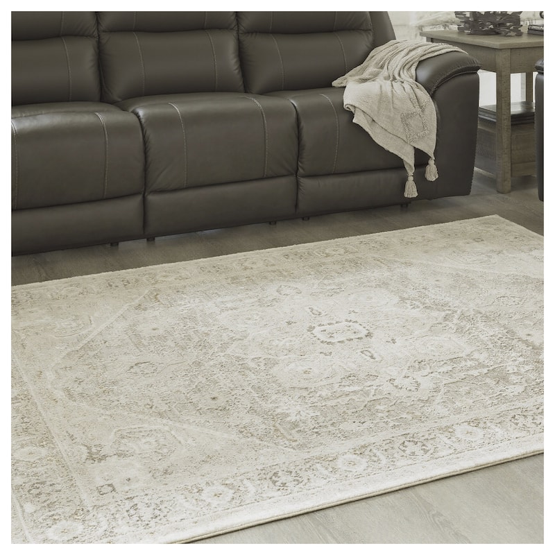 Signature Design by Ashley Gatwell Ivory/Tan/Grey Rug - 8'W x 10'D