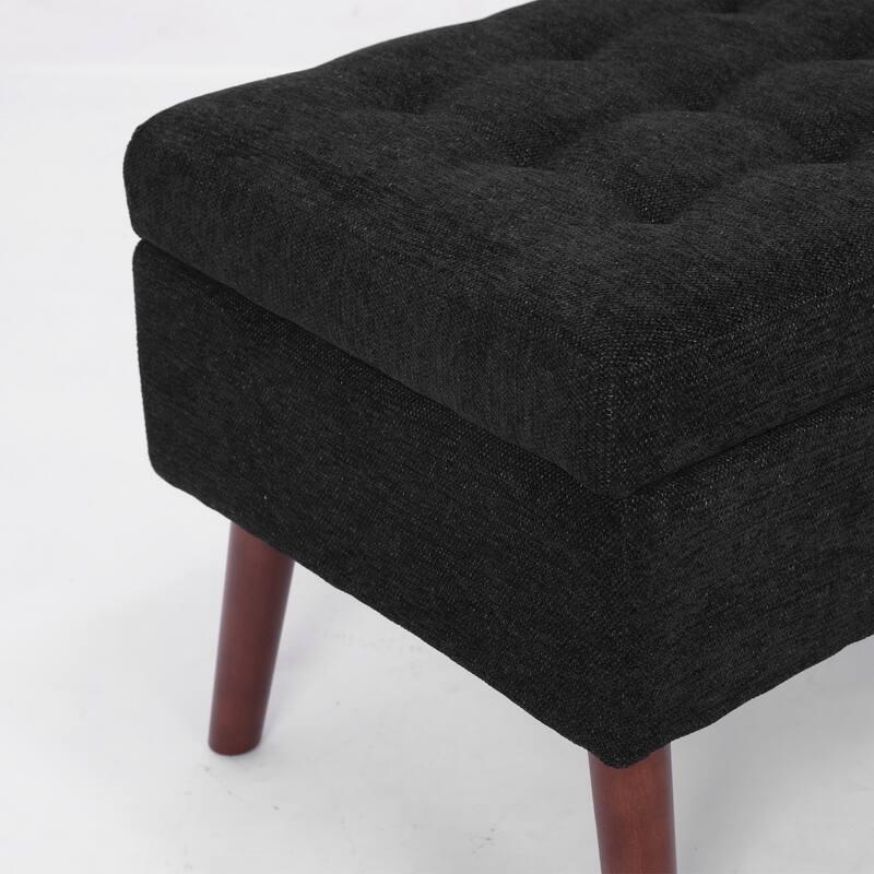 Linen Storage Bench with Tufted Design for Bedroom End of Bed Entryway