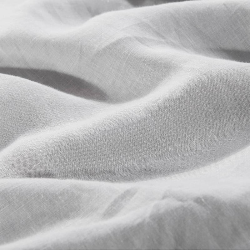WHOLINENS Stone Washed French Linen Duvet Cover Set Ruffle Style