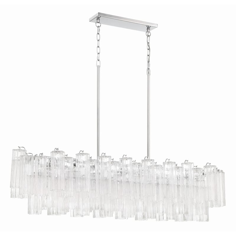 Addis 14 Light Polished Chrome Chandelier - 51.75"W x 14.25"H x 14"D