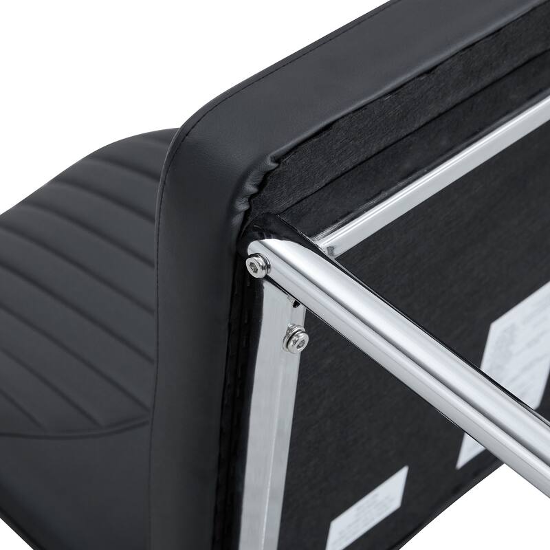 Black Silver Reception Chair Side Chair Coffee Chair Kitchen Chair Lounge Chair Leisure Chair Set of 4