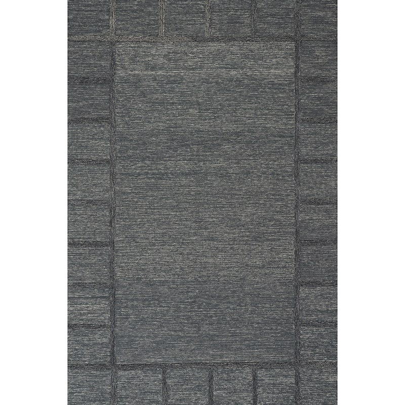 Nuloom Amara Vale Geometric Wool Rug - 5' x 8' - Blue - Rectangle