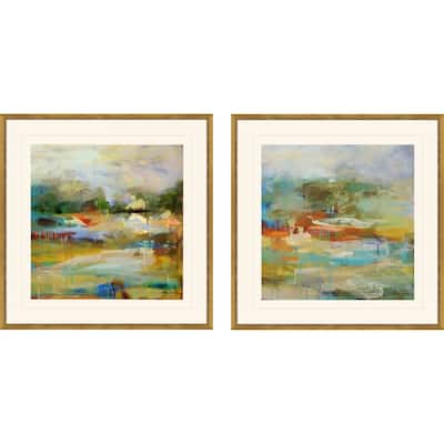 Mist S/2 Framed Art Giclee Under Glass