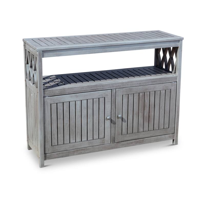 DTY Outdoor Living Longs Peak Eucalyptus Sideboard - Silver Gray