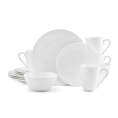 Mikasa Loria White Bone 16 Piece Dinnerware Set, Service for 4