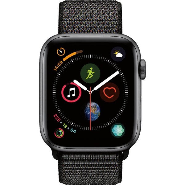 apple watch series 4 gps space grey with black sport loop