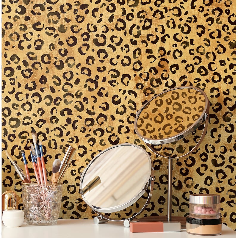 Daisy Bennett Designs Classic Leopard Peel and Stick Wallpaper
