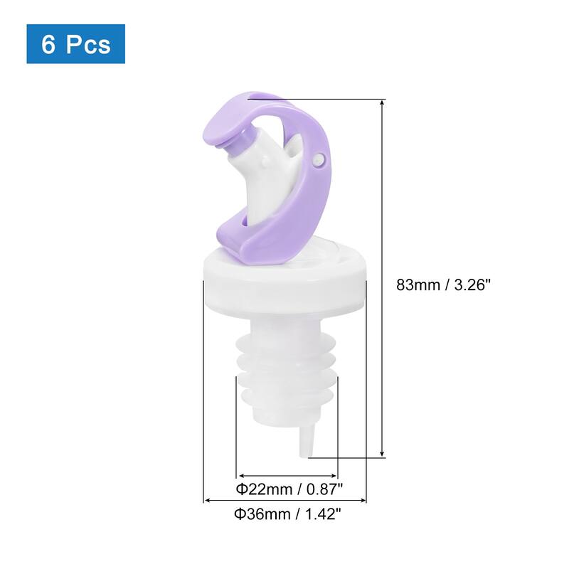 6Pcs Olive Oil Dispenser Spout for Olive Oil, Vinegar - Purple