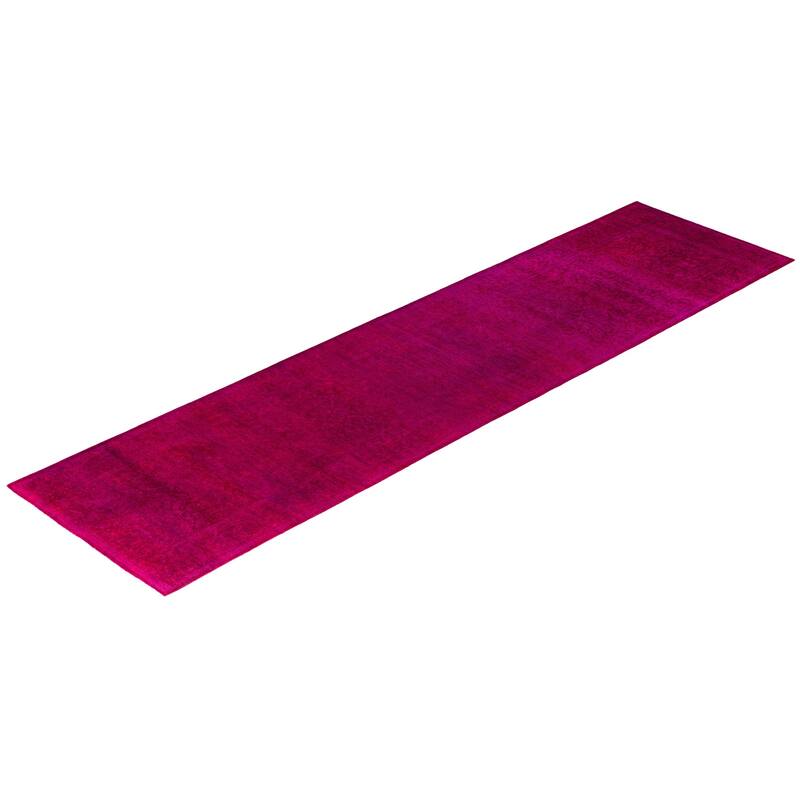 Fine Vibrance One-of-a-Kind Hand-Knotted Runner Rug - Pink, 2' 6" x 9' 10" - 2' 6" x 9' 10"