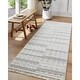 preview thumbnail 1 of 11, Livabliss Scandinavian Berlin Stripe Area Rug 5'3" x 7' - Ivory/Black