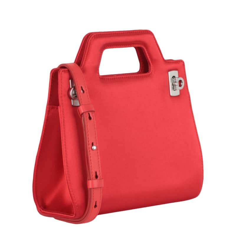 Ferragamo Mini Wanda Satin Top-Handle Bag