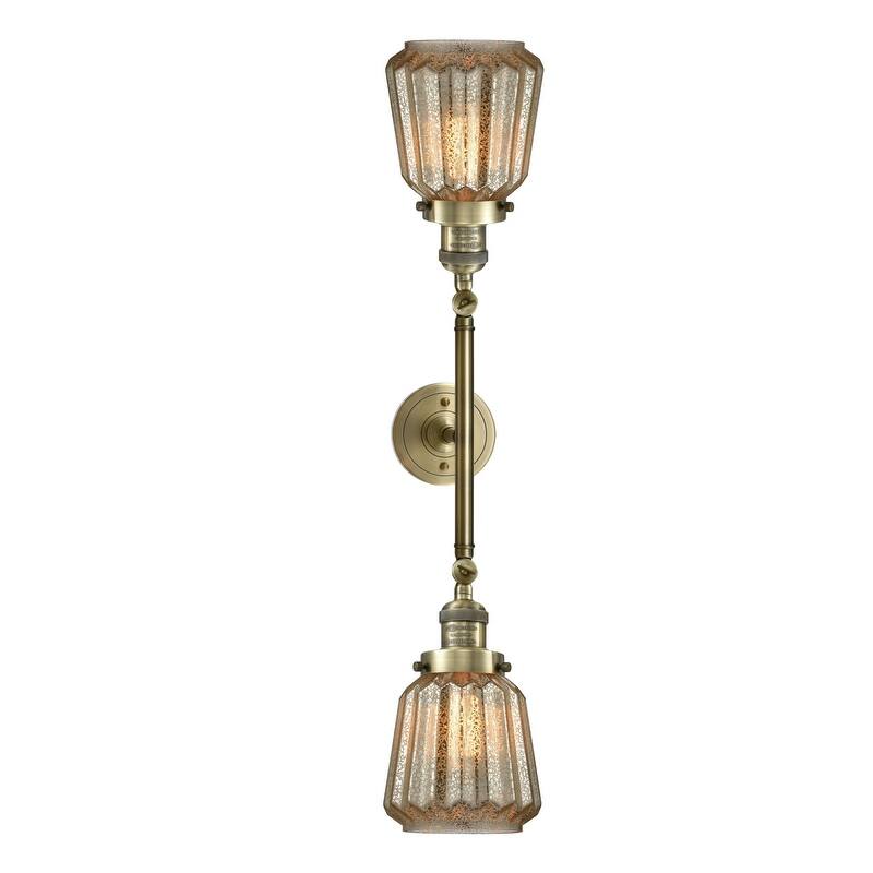 Innovations Lighting Chatham 2 Light 24" Wide Bathroom Vanity Light - Antique Brass / Mercury