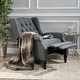 preview thumbnail 39 of 42, Walter Tufted Fabric Wingback Recliner Club Chair by Christopher Knight Home