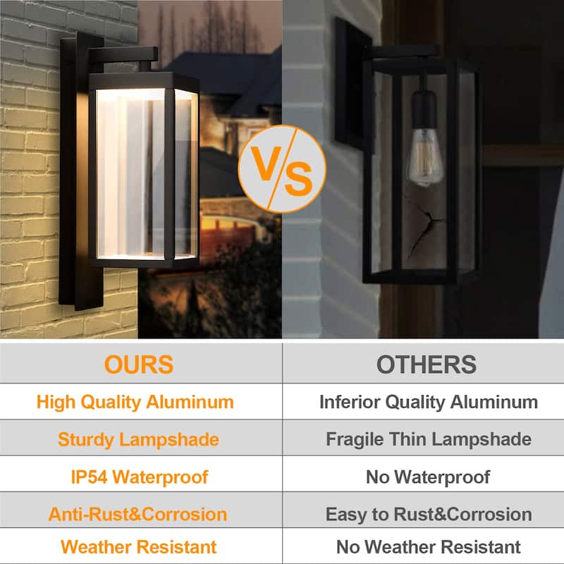 Inowel Wall Light Outdoor LED Lamp Sconce Lantern IP54 13W 750Lm