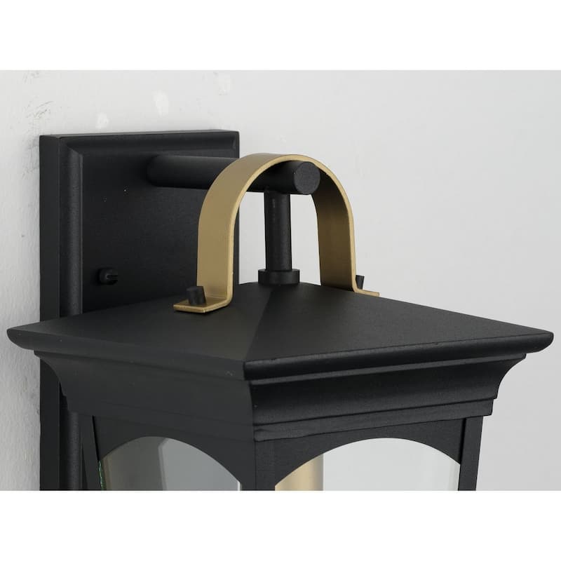 Chatsworth Collection Black One-Light Small Wall Lantern - 17.750" x 10.750" x 10.500"
