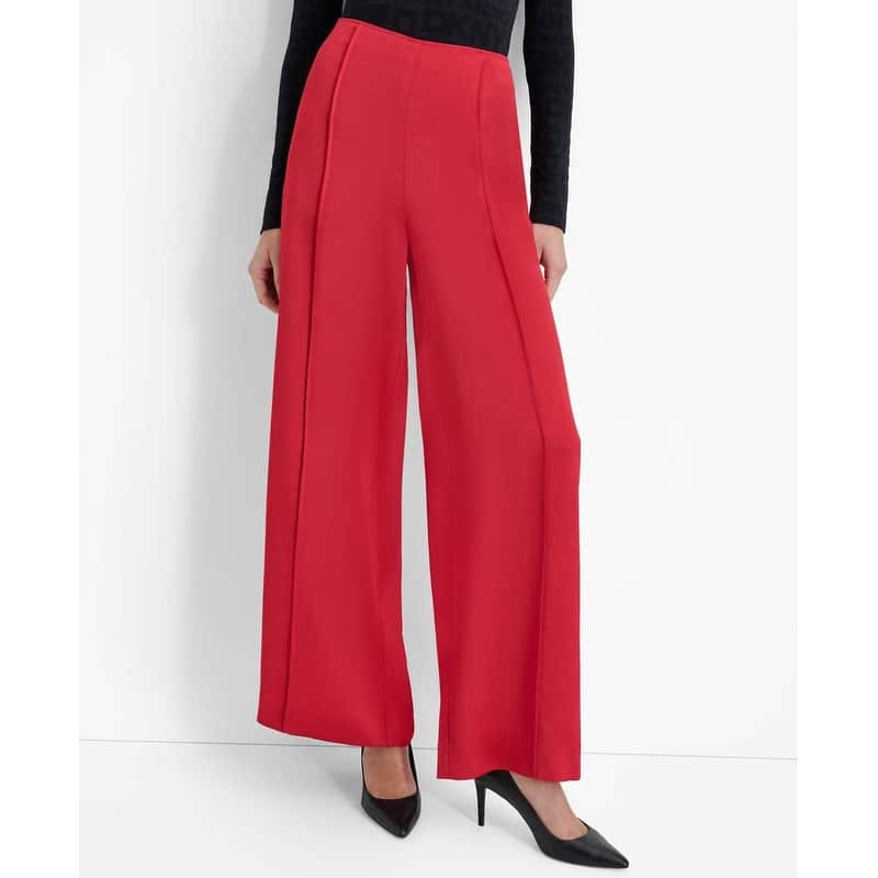 DKNY Wide Leg Pintuck Trousers