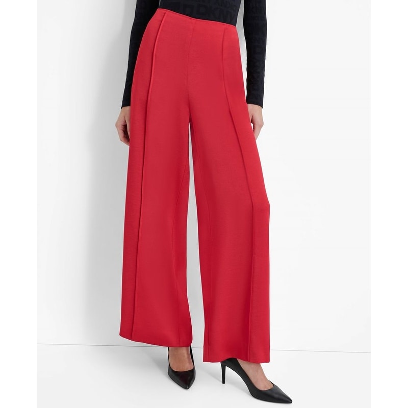 DKNY Wide Leg Pintuck Trousers