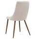 preview thumbnail 4 of 2, Set of 2 Beige and Brown Contemporary Side Chairs 35.75"
