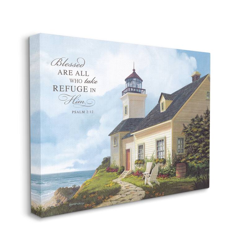 Stupell Religious Proverb Coastal Scene Canvas Wall Art Design by Michael Humphries