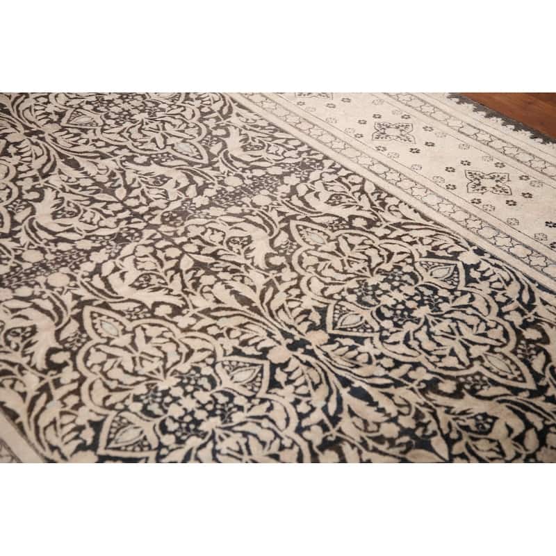 Geometric Royal Tabriz Oriental Area Rug Handmade Vintage Wool Carpet - 6'2" x 8'10"