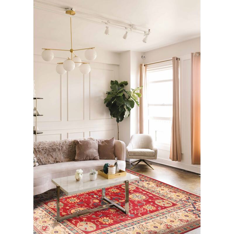 ECARPETGALLERY Hand-knotted Finest Ghazni Red Wool Rug - 7'9 x 10'1