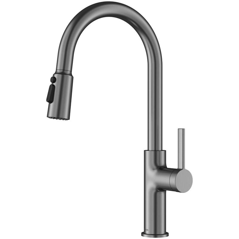Karran USA KKF720 Stalbridge 1.8 GPM Single Hole Pull Down Kitchen - Spot-Free Gunmetal Grey