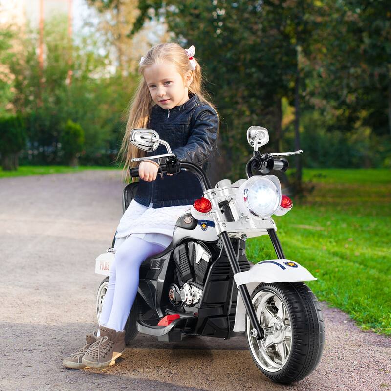 Gymax 6V Electric Kids Motorcycle 3-Wheel Ride On Toy w/ Adjustable
