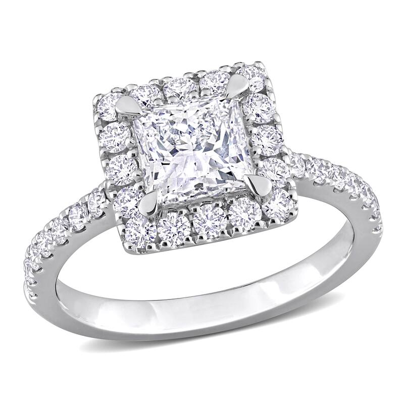 3ct TDW Oval-Cut Lab-Grown Diamond 3-Stone Ring 14k White Gold