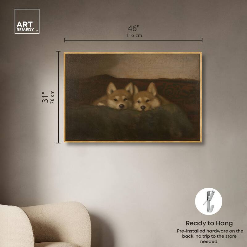 Rustic Dog Days Canvas by Art Remedy