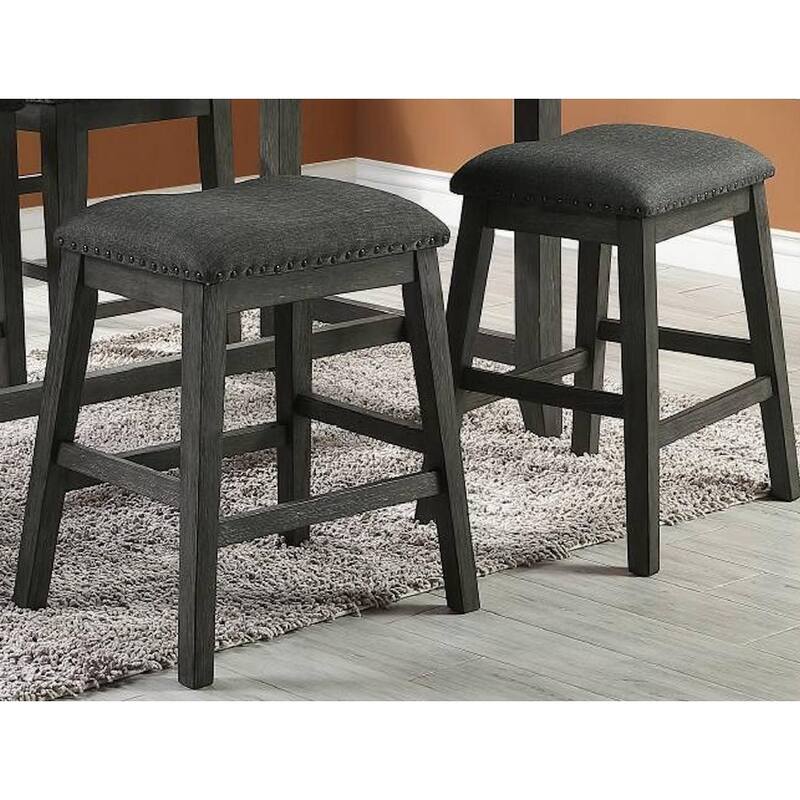 5 Piece Counter Height Dining Table Set, Wooden Kitchen Breakfast Table Set with Storage Shelves, 2 High Chairs & 2 Stools