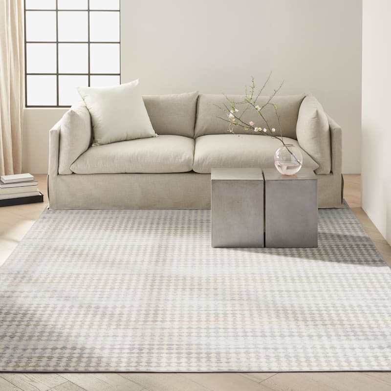 Calvin Klein CK950 Rush Indoor only Cream / Ivory Geometric Area Rug