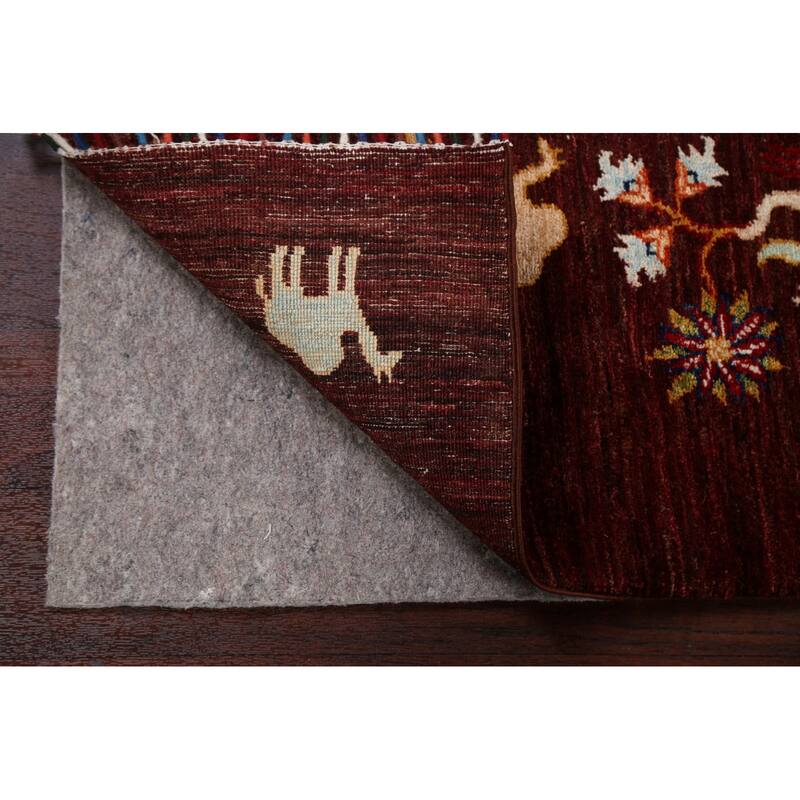 Vegetable Dye Tree Of Life Tabriz Oriental Area Rug Hand-knotted Wool - 3'3" x 5'1"