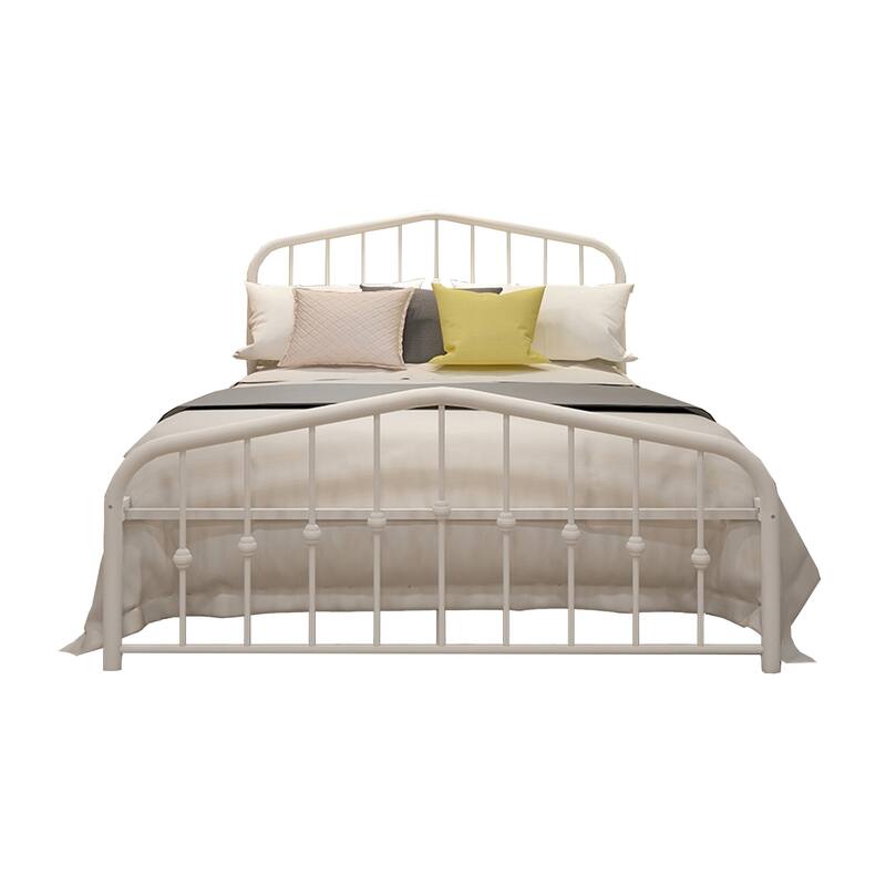 Goutwel Metal Platform Bed Frame with Vintage Headboard